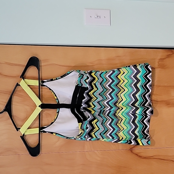 Aleumdr Womens Striped Printed Strappy Racerback Tankini Swim Top - Picture 6 of 12